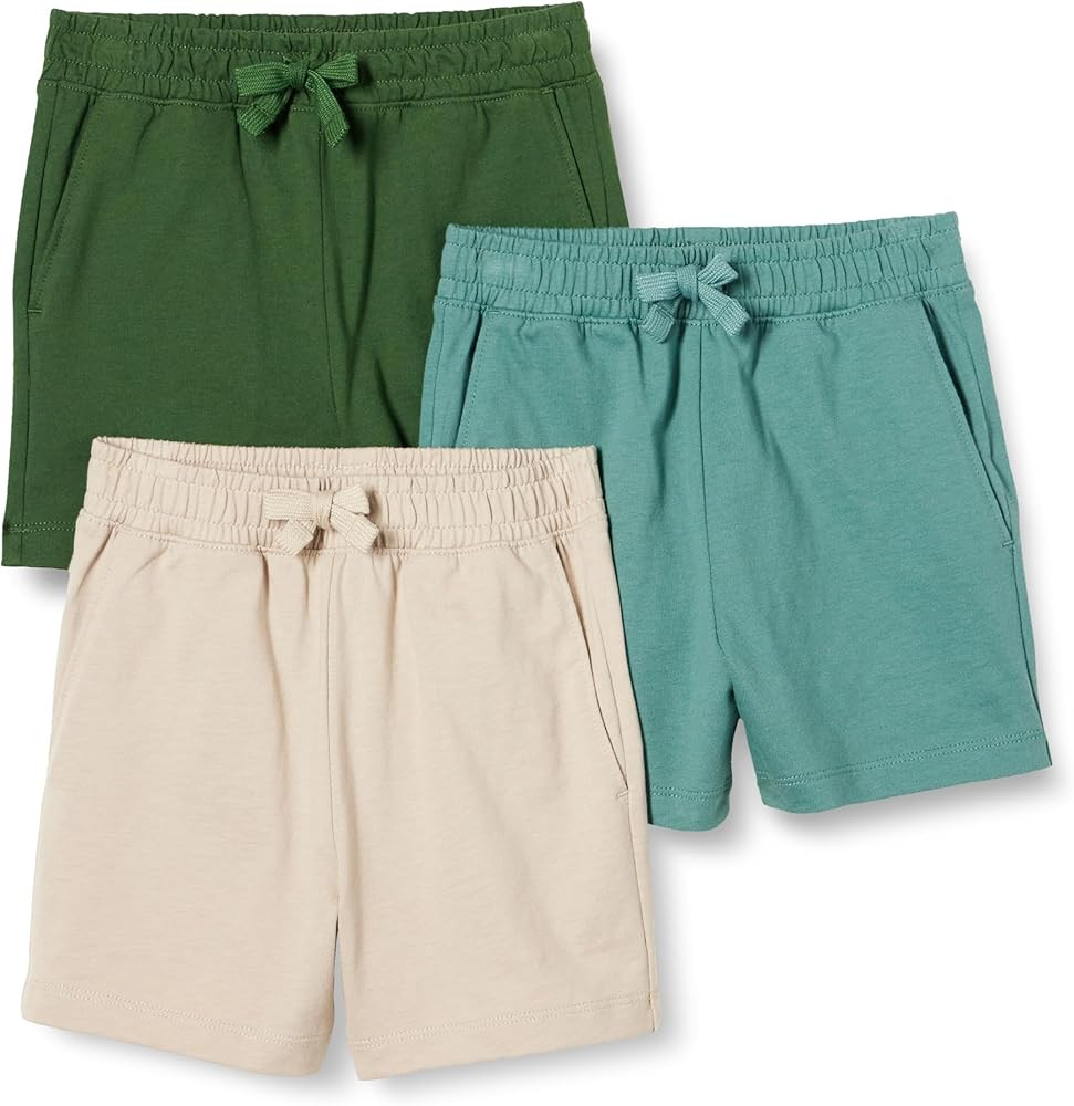 Amazon Essentials Boys and Toddlers' Cotton Jersey Shorts, Pack of 3 | Amazon (US)