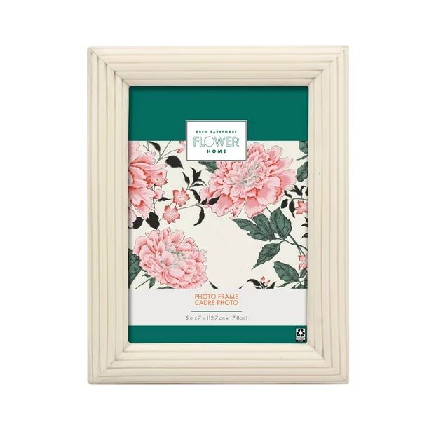 Drew Barrymore Flower Home 5x7 Rectangular Resin Table Top Single Picture Frame, Ivory | Walmart (US)