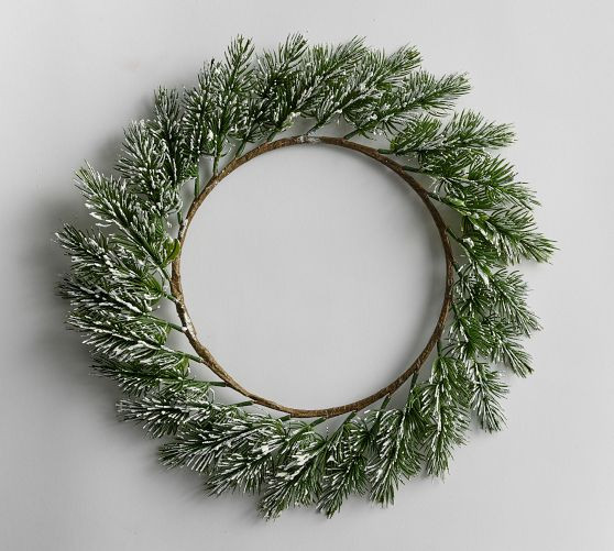Frosted Pine Wreath Charger Plates - Set of 4 | Pottery Barn (US)