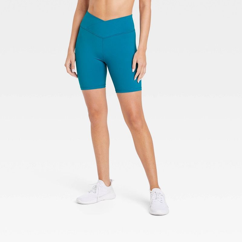 Women's High-Rise Cross Front Bike Shorts 7" - JoyLab™ | Target
