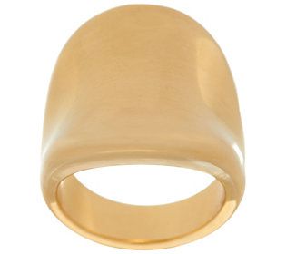 Bold Polished Concave Tapered Ring, 14K | QVC