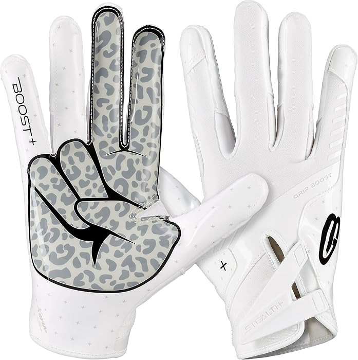 Grip Boost Football Gloves - Peace Stealth 6.0 Boost Plus Sticky Technology - Adult and Youth Foo... | Amazon (US)