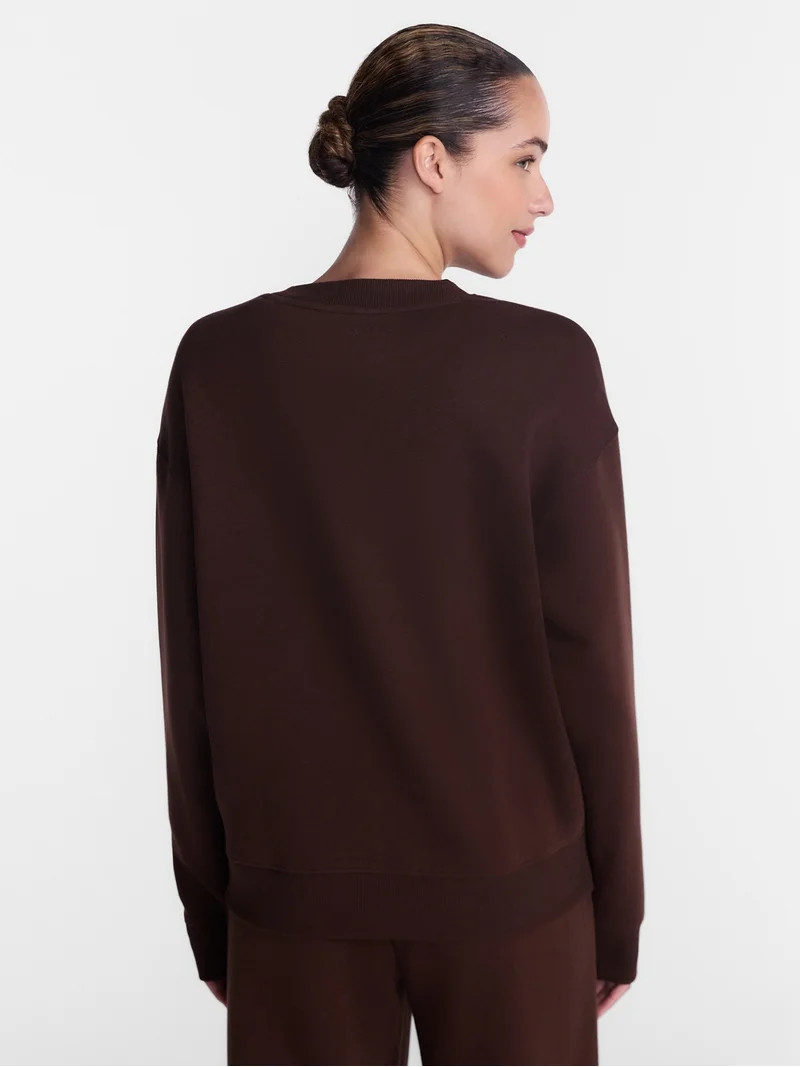 Athletic Works Women's and Women's Plus Fleece Sweatshirt with Long Sleeves, Sizes XS-4X | Walmart (US)