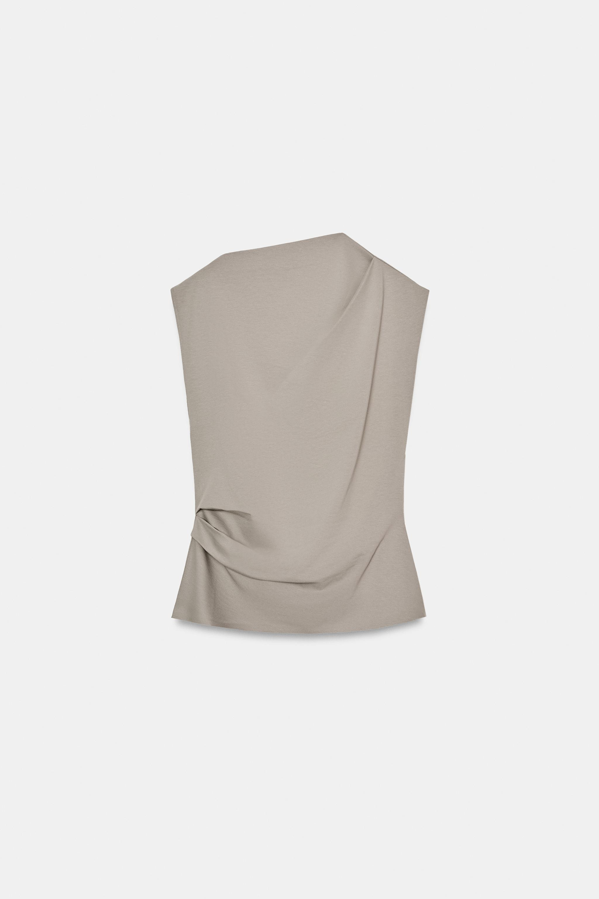 DRAPED COTTON TOP | Zara US