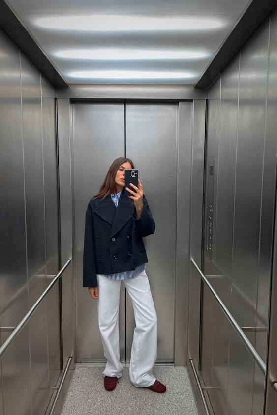 SHORT DOUBLE BREASTED COAT | Zara US