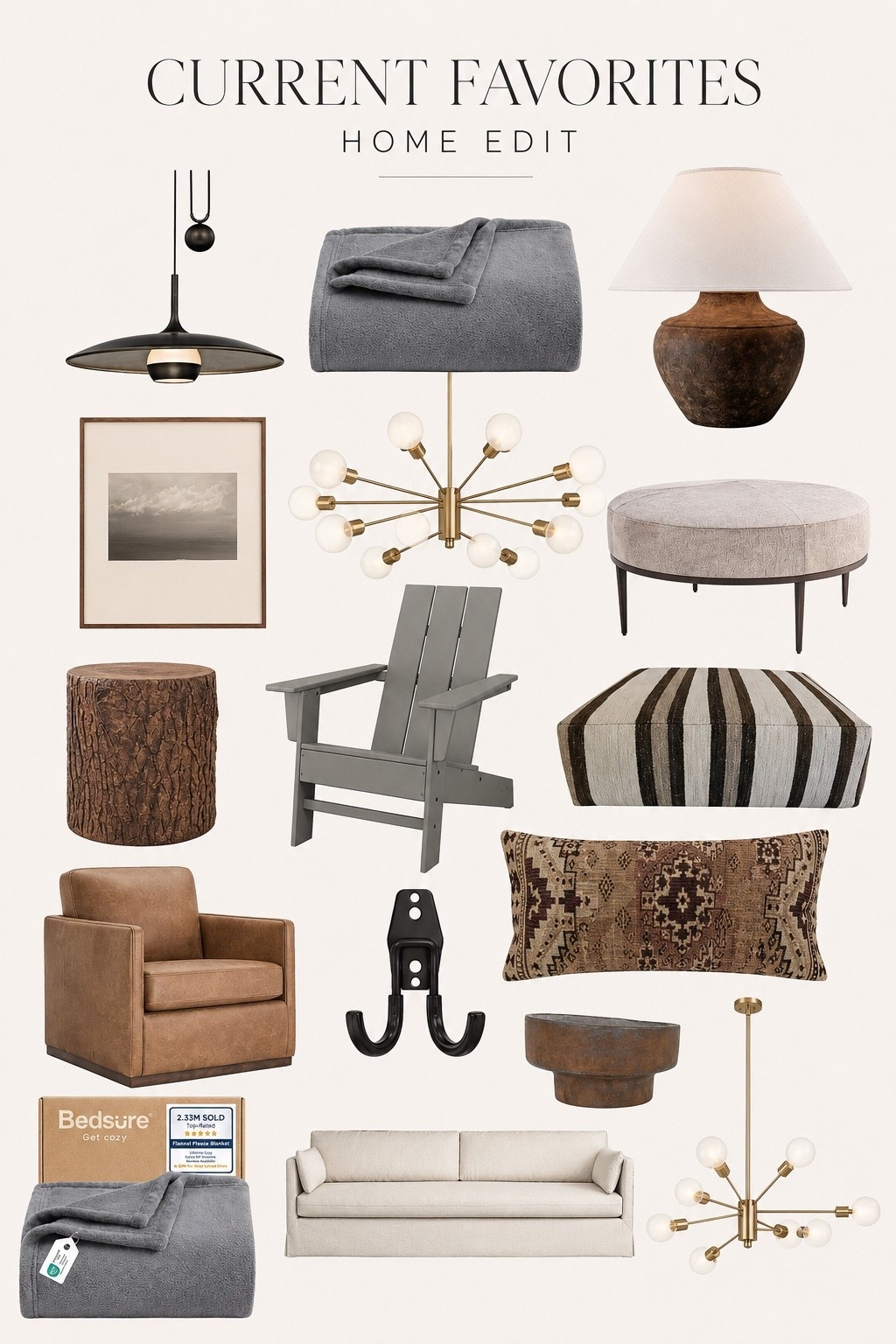 Current Home Favorites | Designer Finds I’m Loving Right Now

These are the timeless home pieces currently inspiring me—from warm wood tones and sculptural lighting to cozy textiles, vintage-inspired accents, and modern furniture. If you love an elevated, organic home with a Restoration Hardware-inspired look, these are the pieces I’d save again and again. ✨

#LTKHome #LTKSaleAlert #LTKSeasonal