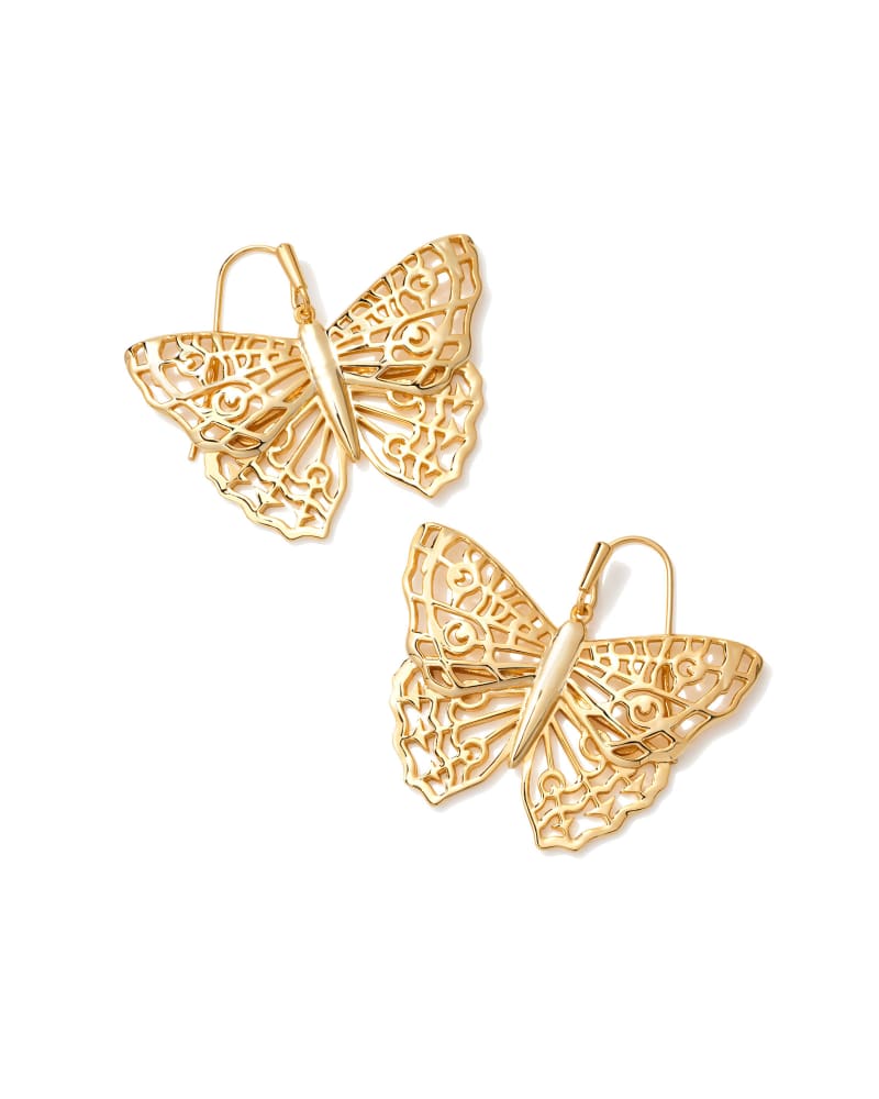 Hadley Butterfly Drop Earrings in Gold | Kendra Scott
