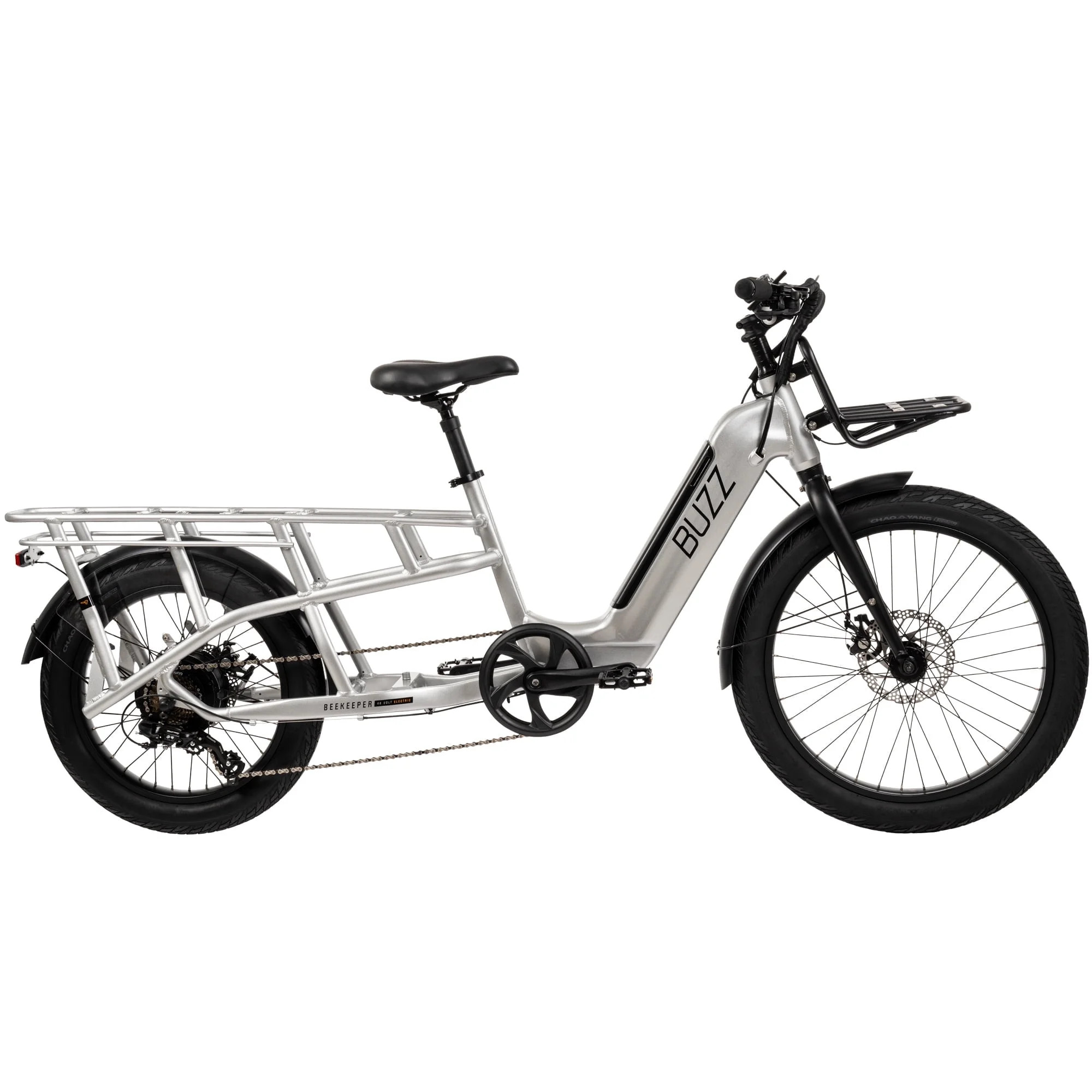 Buzz 24" Beekeeper 48V Electric Cargo Bike, Fits Riders 60"+, Silver, Adult, Unisex - Walmart.com | Walmart (US)