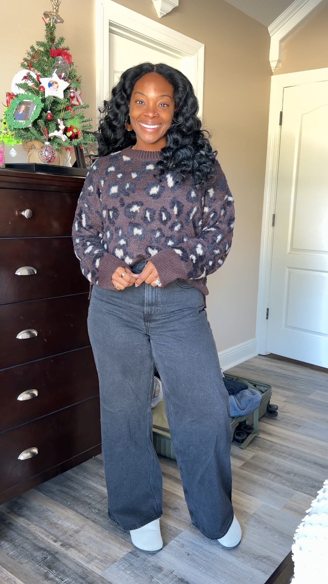 Look of the day! Got this cozy sweater at American Eagle and it comes in multiple colors! I’m wearing a small. 

#LTKgrwm #LTKootd #LTKMidsize