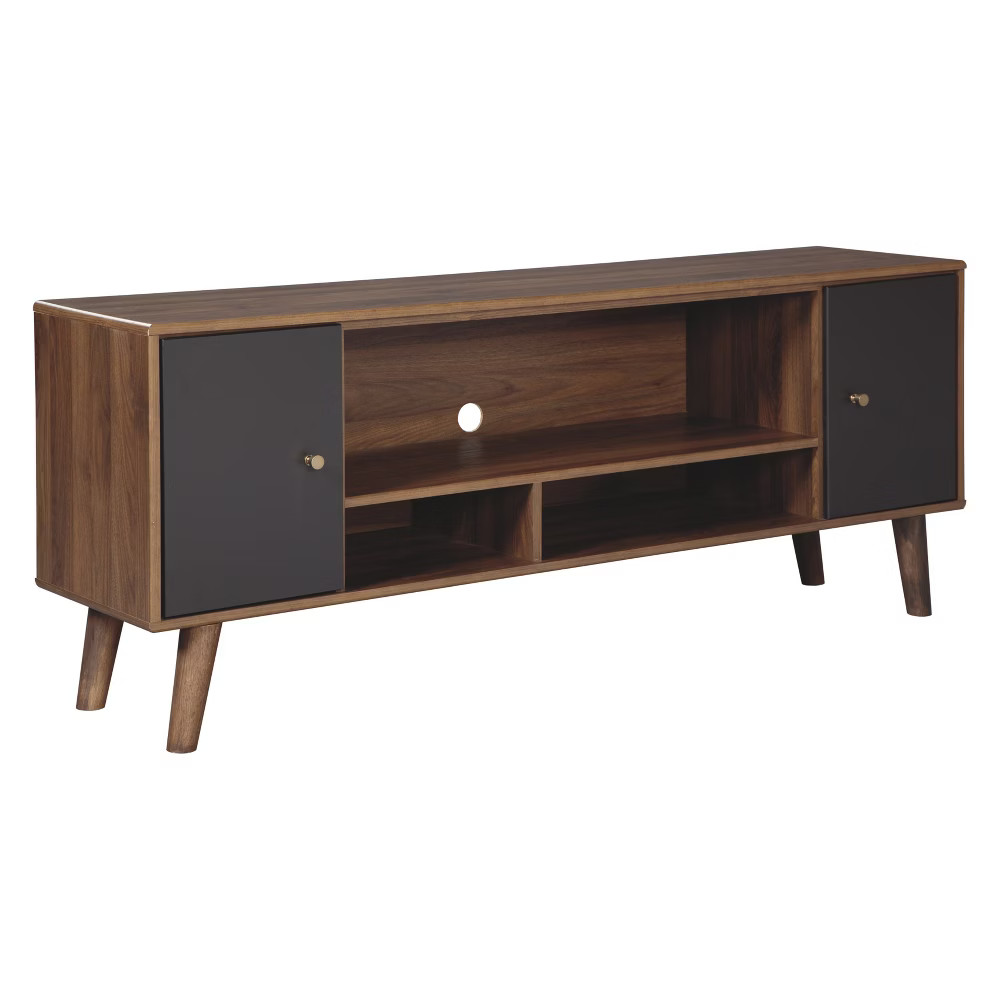 Daneston Media Chest Brown/Graphite Black - Signature Design by Ashley | Target