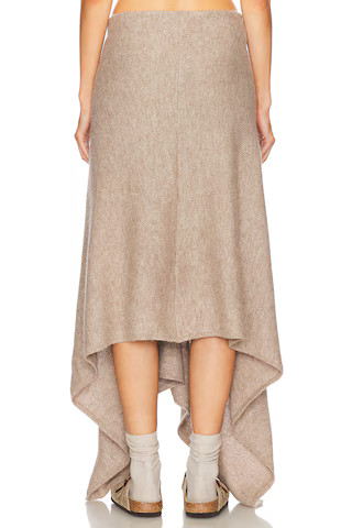 Helsa Lauren Midi Knit Skirt in Beige from Revolve.com | Revolve Clothing (Global)