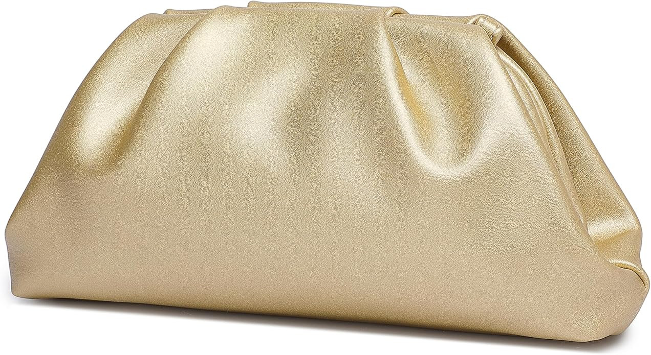 Soft Faux Leather Clutch Purses for Women Formal Evening Bag Elegant Luxurious Hand Bag | Amazon (US)