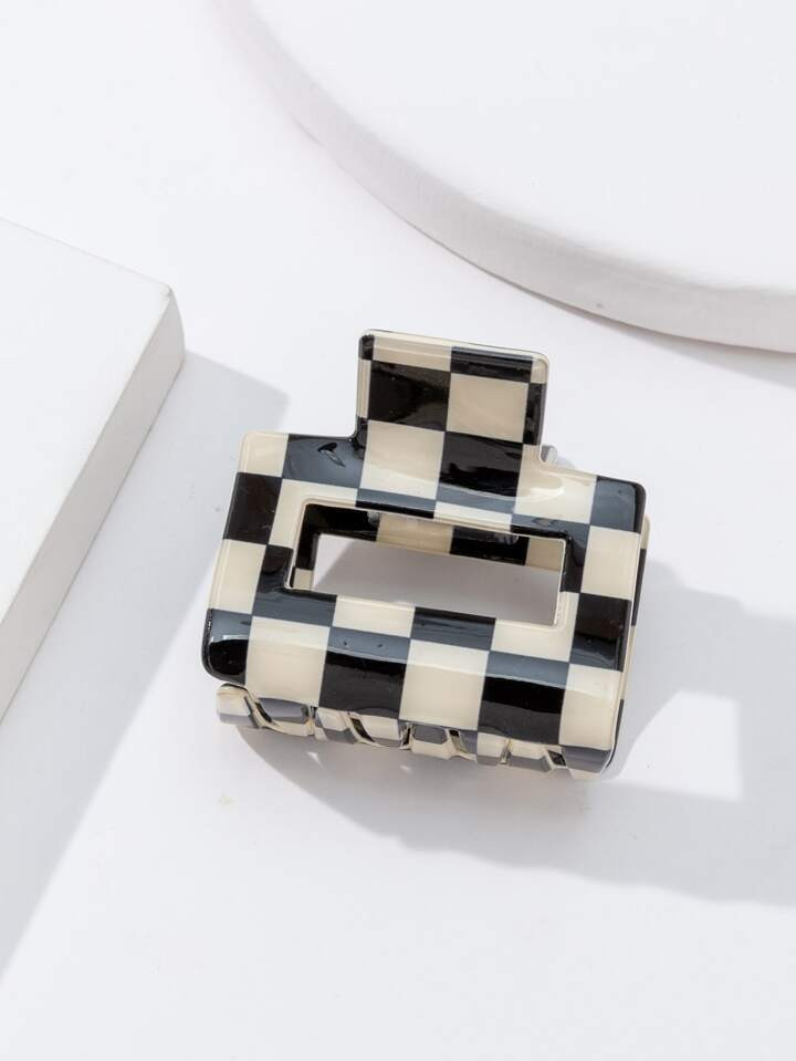 1pc Checkerboard Pattern Hair Claw | SHEIN