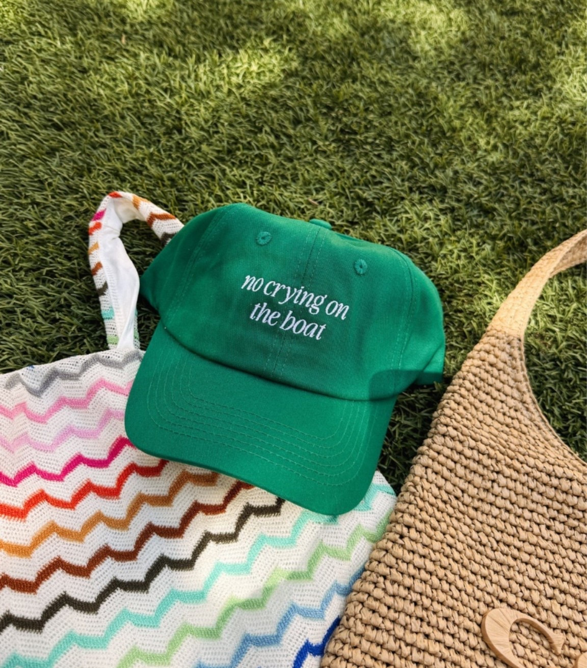 🛥️💚 IYKYK… there’s no crying on the boat. We’re not here for a long time, we’re here for a good time! ☀️⚓️ This cute cap is coming with me all summer long—perfect for protecting your face, eyes, and hair while soaking up those sunshine-filled days on the water. Linking this favorite from Etta & East plus other boat-day, beach-day, and summer essentials! 🌊🕶️🧢

#LTKStyleTip #LTKSummer #BoatDay #SummerStyle #BeachEssentials #SunProtection #EttaAndEast #VacationStyle #LTKFinds #LakeLife #CoastalStyle #SummerAccessories

#LTKTravel