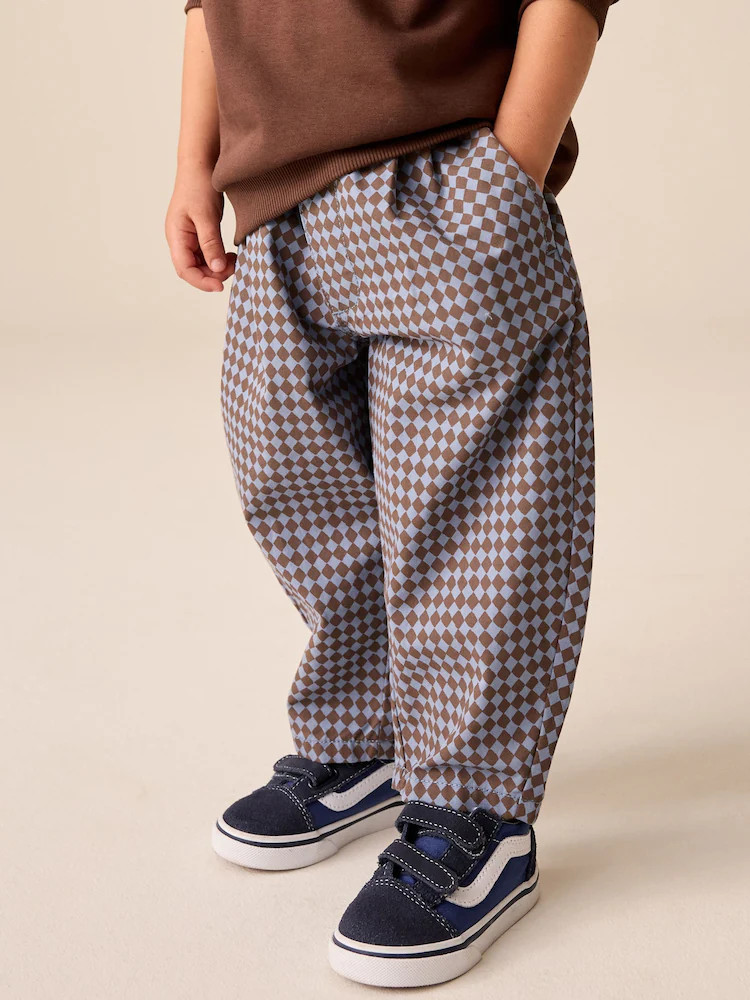 Blue Harlequin Barrel Pull On Trousers (3mths-7yrs) | Next EU