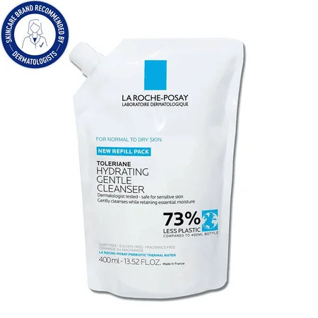 La Roche-Posay Toleriane Hydrating Gentle Face Cleanser - Refill - 13.52 fl oz | Walmart (US)