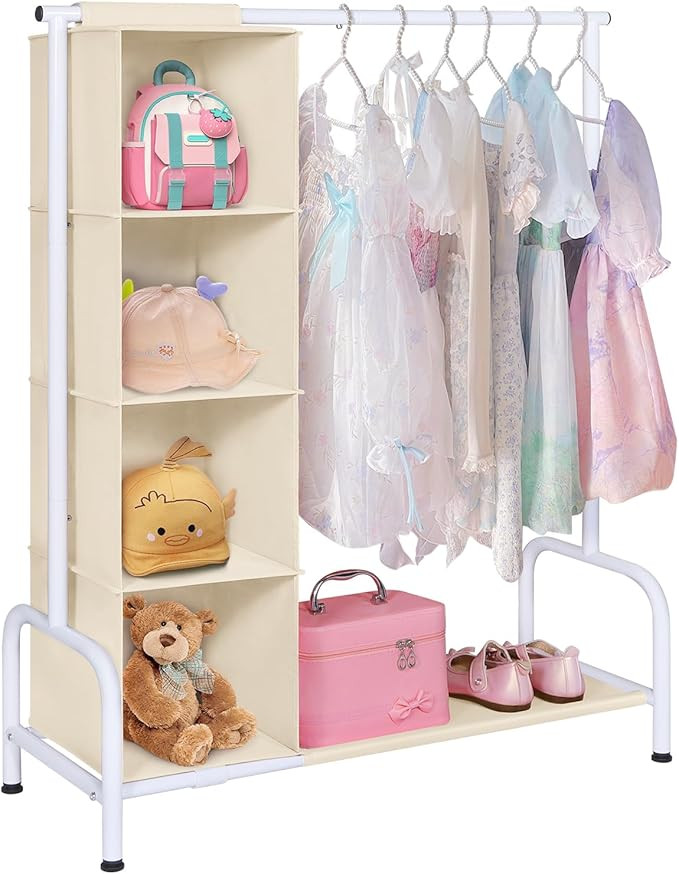 Univivi Kids Clothing Rack with Hanging Organizer, Child Dress Up Storage for Hanging Clothes, Ki... | Amazon (US)