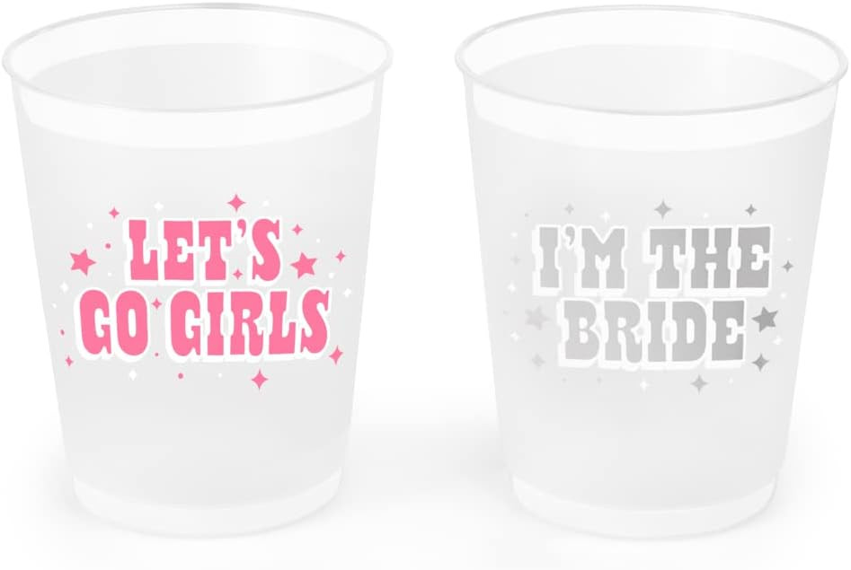 xo, Fetti Bachelorette Party Decorations Last Rodeo Reusable Cups Let's Go Girls - 16 Frost Flex ... | Amazon (US)