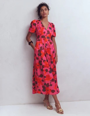 Boden Women's Pleat V-neck Dress | Size 4 | Boden (US)