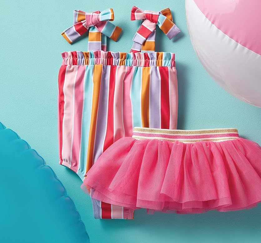 Mud Pie Girls Baby Swimsuit & Tutu Set | Amazon (US)