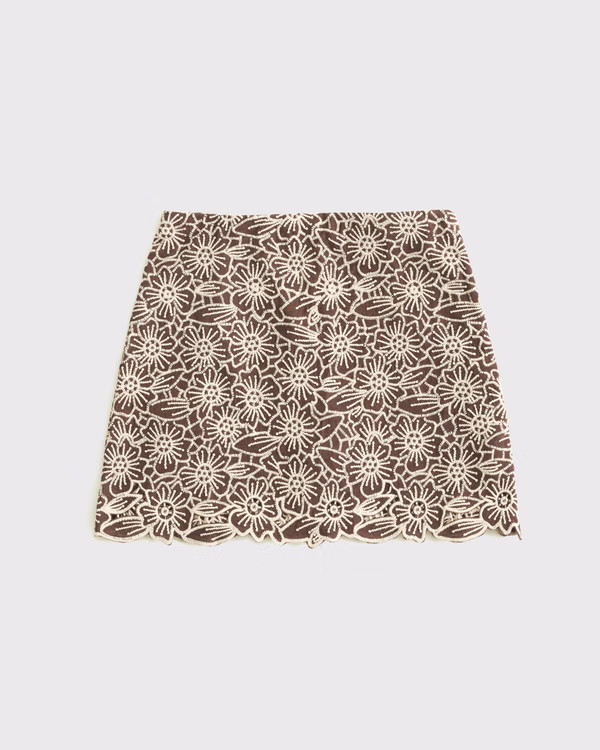 The A&F Scarlett Linen-Blend Mini Skort | Abercrombie & Fitch (US)
