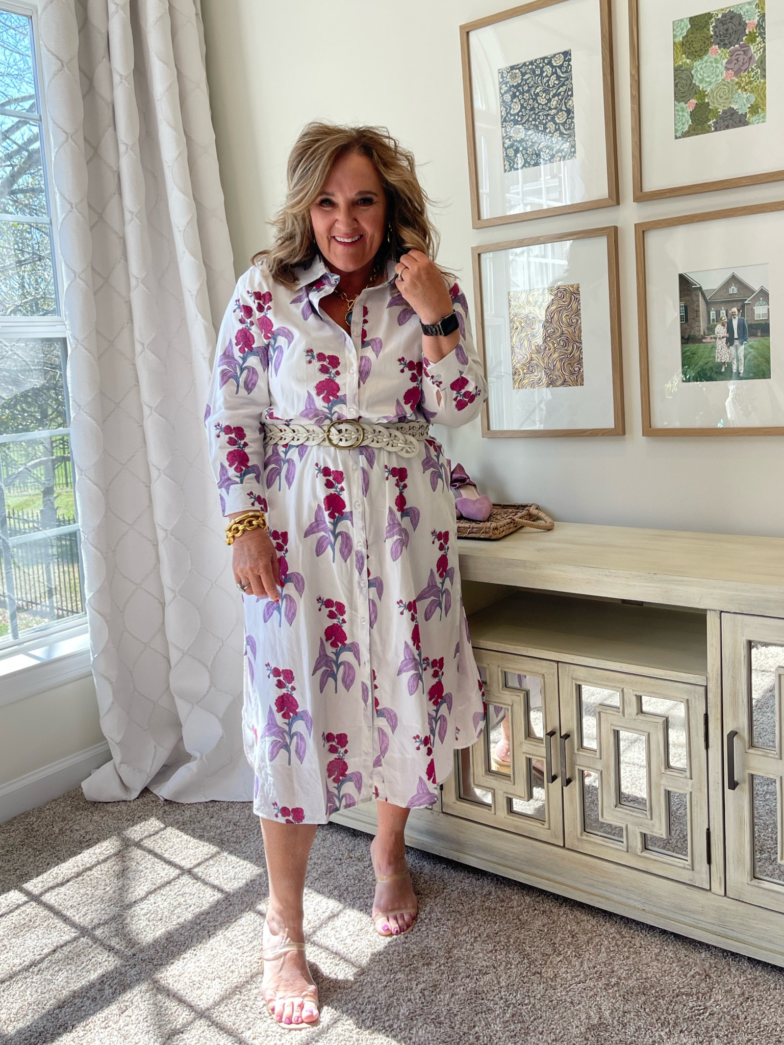 Shirt dress size XL. Wear belted or not. 

Fully lined. 

Beautiful jewelry pieces!

Easter dress, vacation dress, Mother’s Day dress, spring outfit, wedding guest dress 

#LTKstyletip #LTKwedding #LTKSeasonal