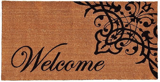 Calloway Mills 121353672 Scroll Welcome Doormat, 3' x 6', Natural/Coir | Amazon (US)