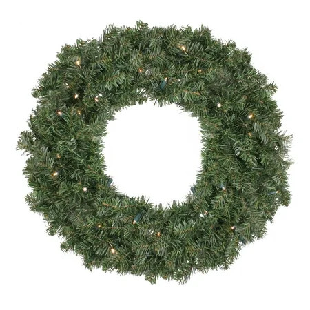 Northlight 24" Prelit LED Battery Operated Canadian Pine with Timer Artificial Christmas Wreath -... | Walmart (US)