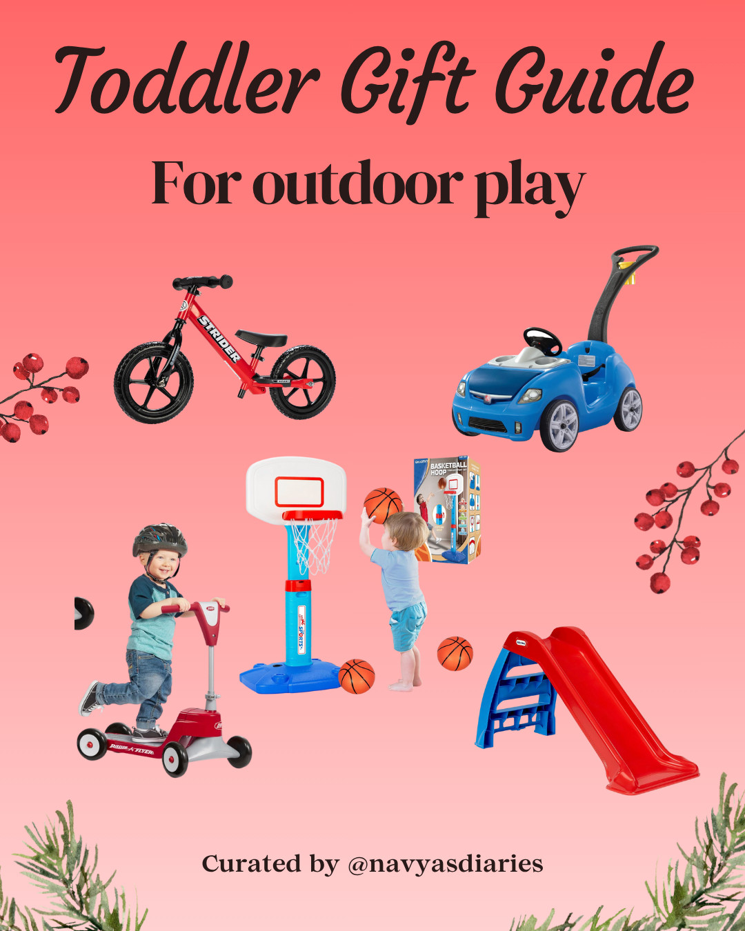 The only gift guide you will need for toddlers who love outdoor play.

Perfect for playing in the yard or in the neighborhood 

 #LTKGiftGuide #LTKKids