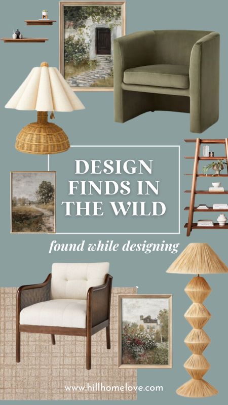Found while designing this week. Rattan lamps from Target, modern and transitional accent chairs, vintage art from Etsy, and gorgeous wooden shelves. 

#LTKhome #LTKstyletip