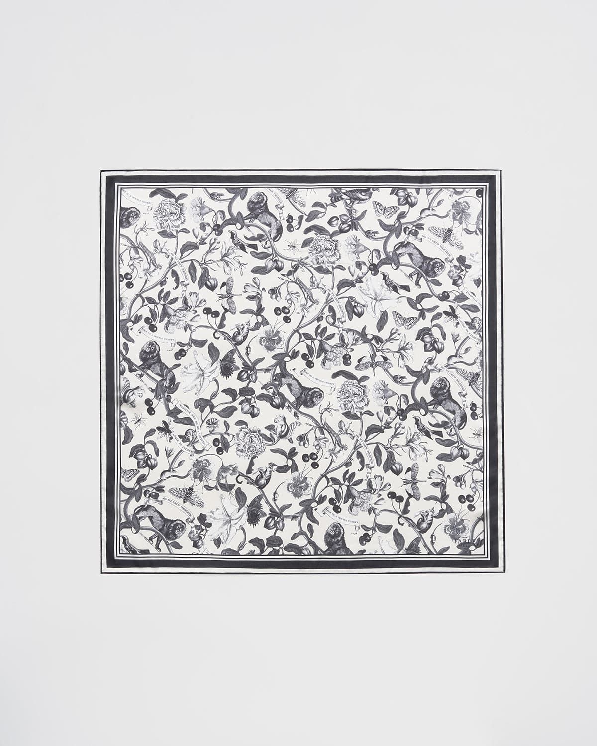 Tree Of Life Monochrome Square Scarf | Fable England