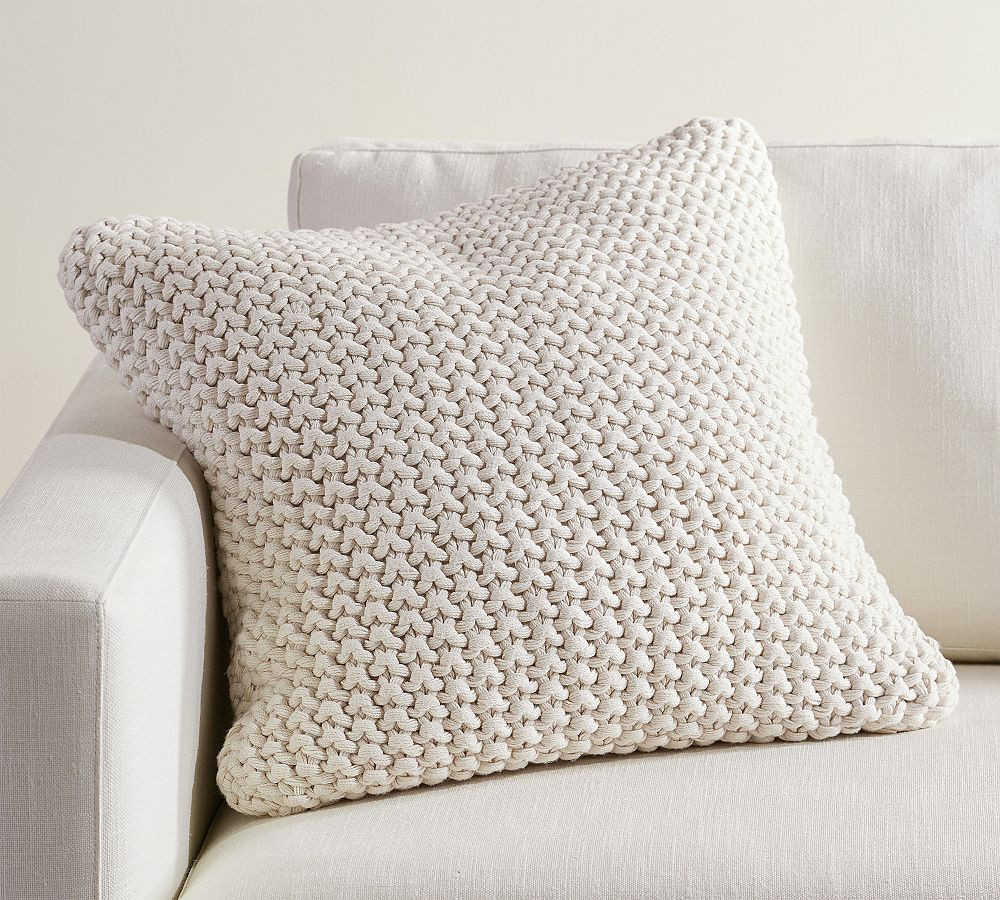 Bayside Seed Stitch Pillow | Pottery Barn (US)