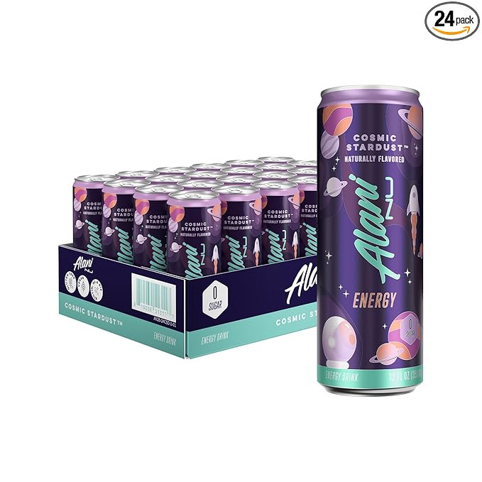 Alani Nu COSMIC STARDUST, Sugar Free, Low Calorie Energy Drinks, 200mg Caffeine, Biotin, B Vitami... | Amazon (US)