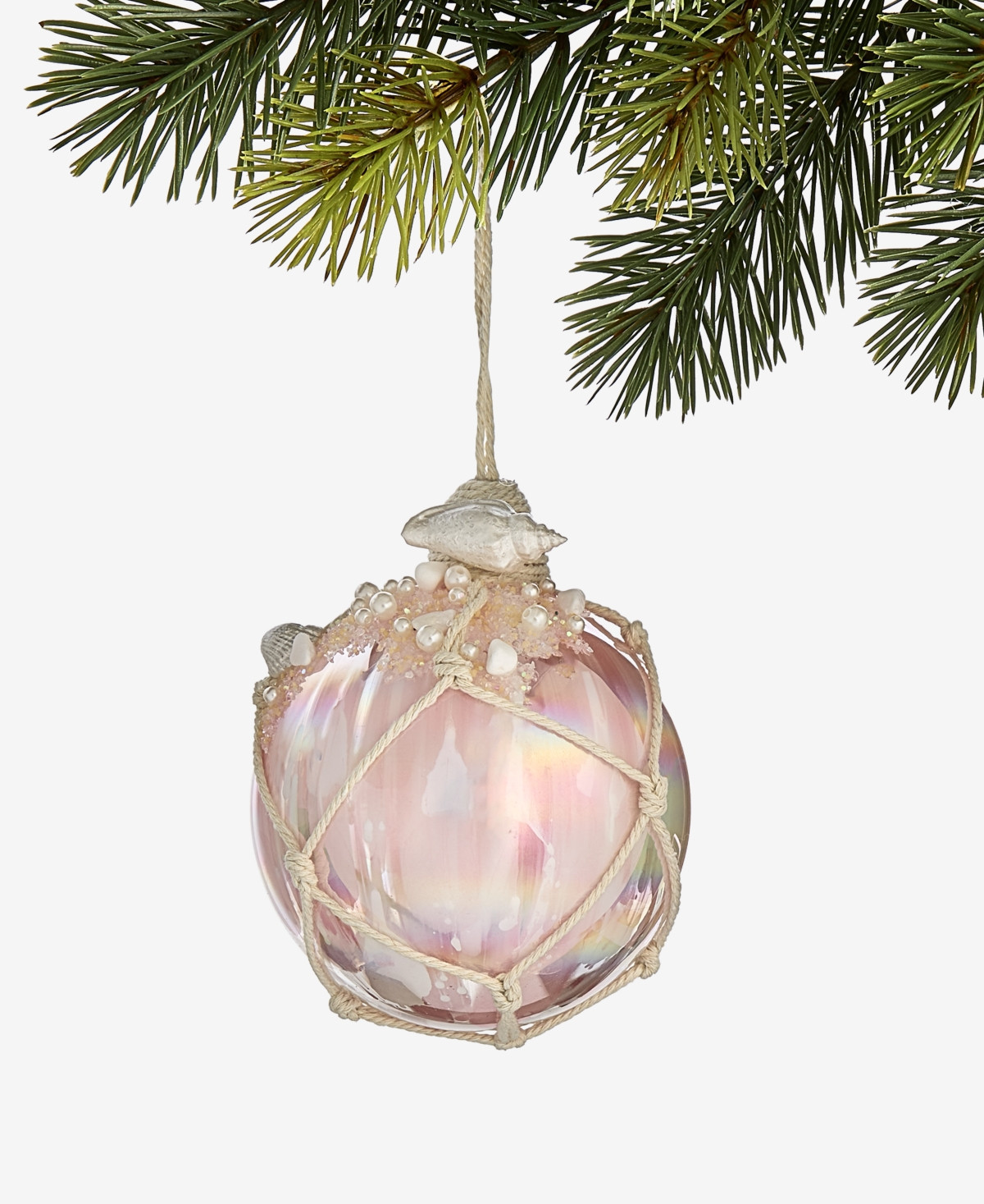 Holiday Lane Seaside Seashell Shimmer Ball Ornament, Macy's Exclusive | Macy's