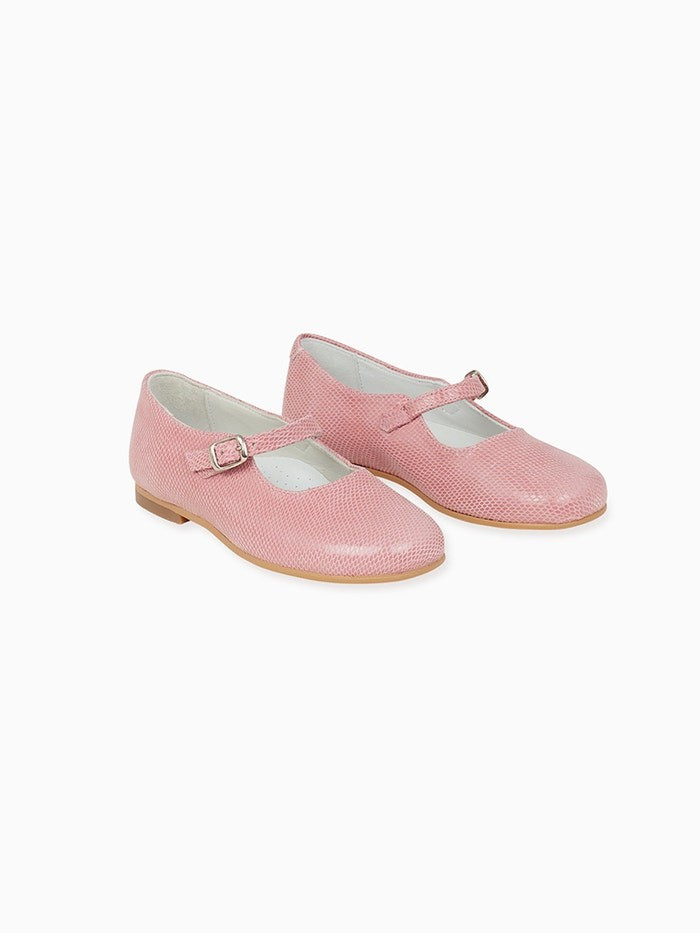 Pink Girl Snake Mary Janes | La Coqueta