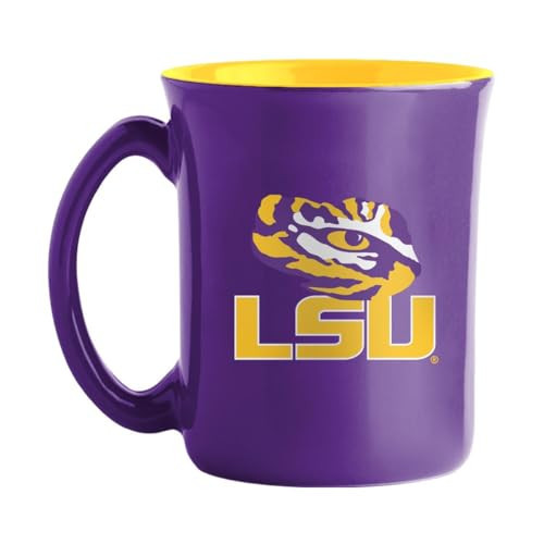 NCAA Large 15oz Two Toned Cafe Mug with Inner Color (LSU Tigers) | Amazon (US)