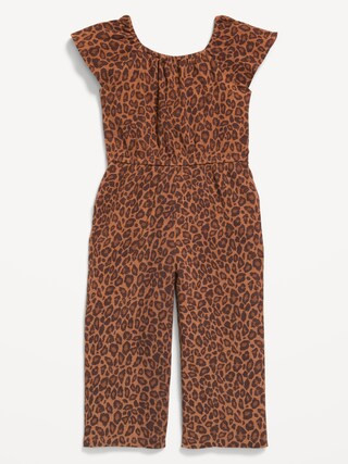 Flutter-Sleeve Ribbed Jumpsuit for Toddler Girls | Old Navy (US)
