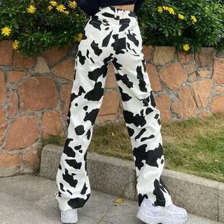 Cow Print Wide-Leg Pants | YesStyle Global