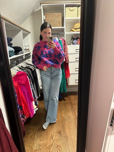 Old navy jeans! Wearing my true size in a regular length (I’m 5’7)