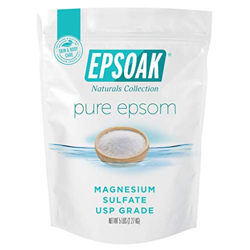 Epsoak Epsom Salt 5 lb Resealable Bulk Bag, Magnesium Sulfate USP. Unscented, Made in The USA, Cruelty-Free Certified | Amazon (US)