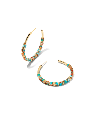 Ember Gold Hoop Earrings in Blue Lapis | Kendra Scott | Kendra Scott