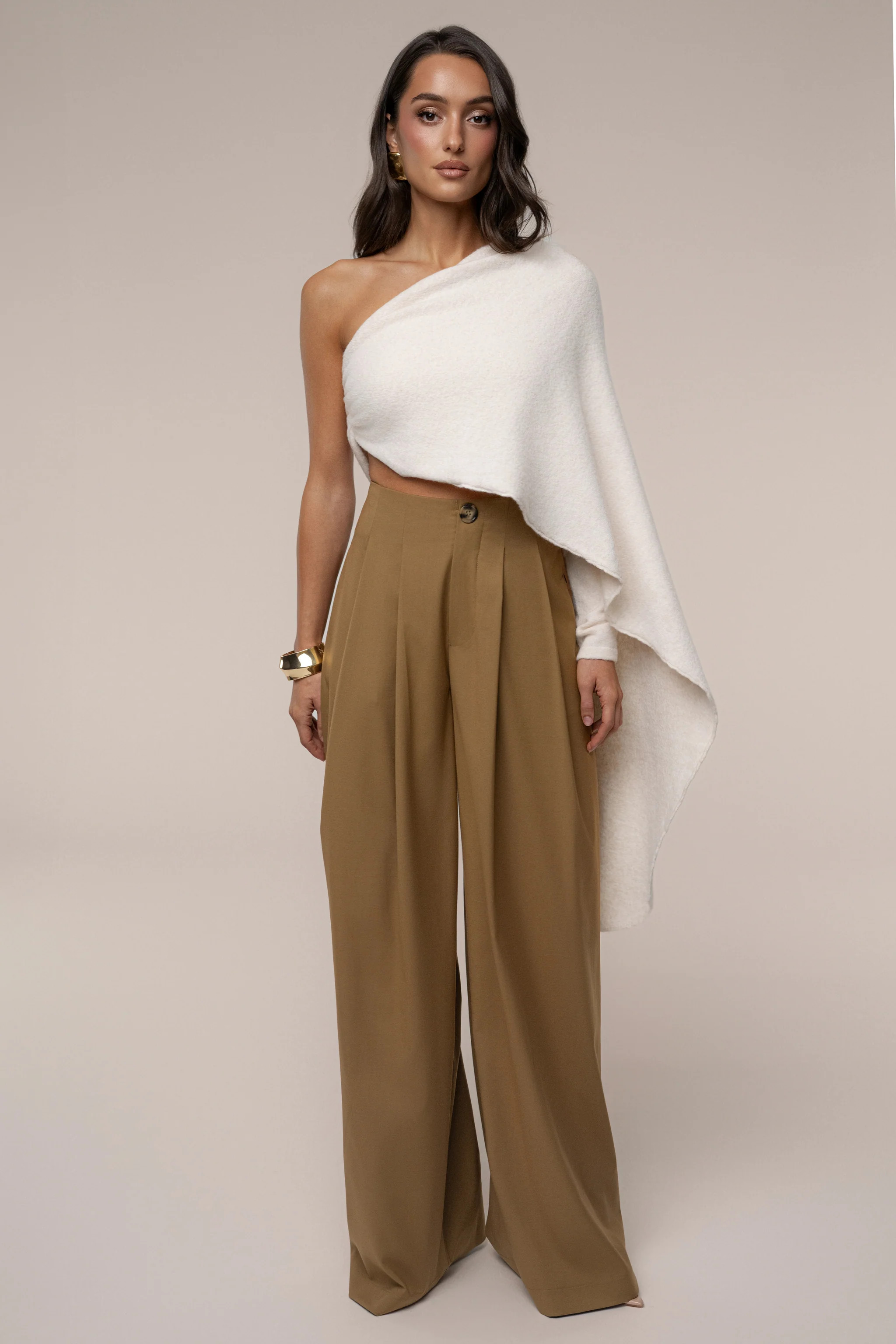 Ivory Capsule One Shoulder Top | JLUXLABEL