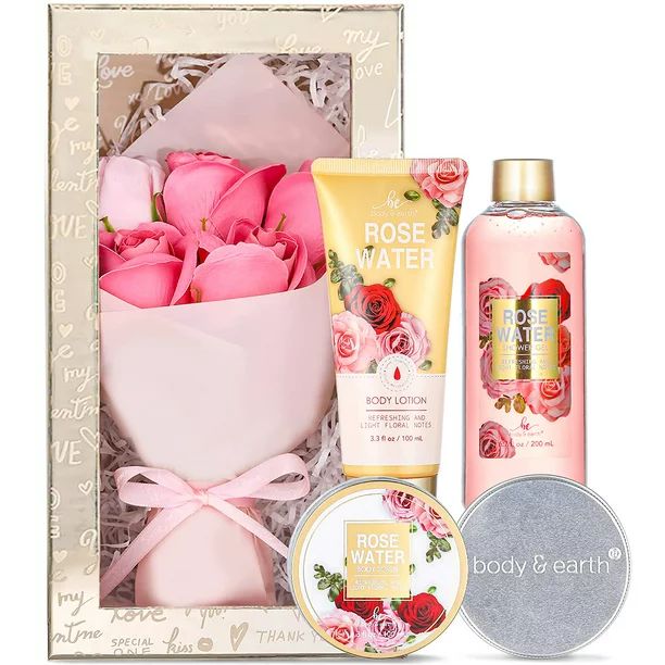 Spa Gift Sets for Women, 5 Pcs Rose Scent Bath Sets, Beauty Holiday Mothers Day Gifts for Mom - W... | Walmart (US)
