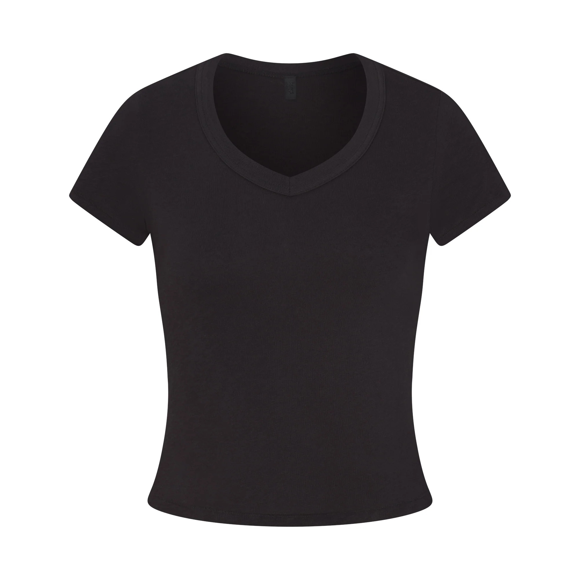WORN IN JERSEY BABY V NECK TEE | WASHED ONYX | SKIMS | SKIMS (US)