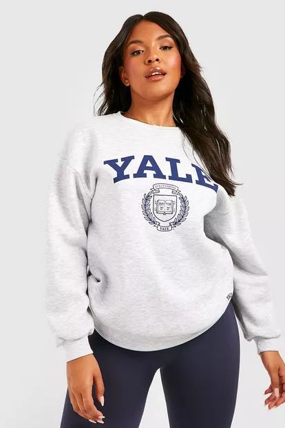 Plus Yale Licensed Sweat | Boohoo.com (US & CA)