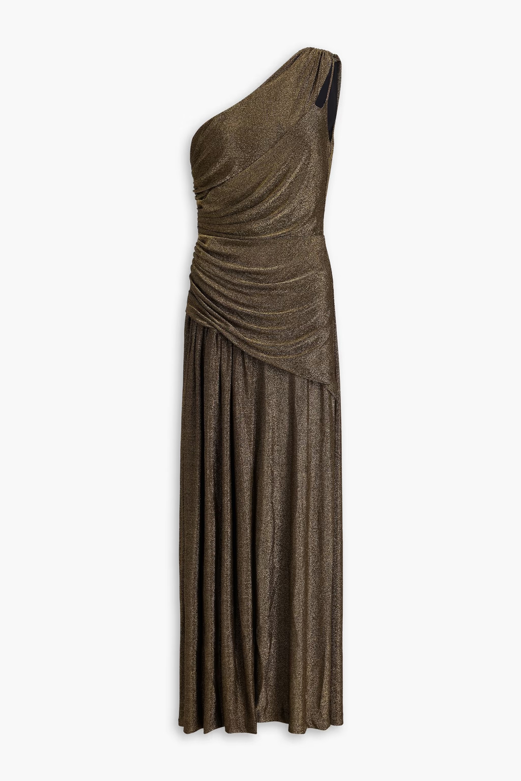 Rafael one-shoulder draped metallic jersey maxi dress | The Outnet (UK and Europe)