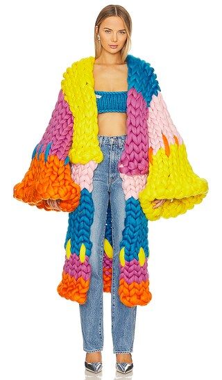 Kaleidoscope Colossal Knit Coat in Kaleidoscope | Revolve Clothing (Global)