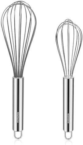 NileHome Whisk, Stainless Steel Wisk Set 8" 10" Kitchen Whisk Wisking Tool Kitchen Wisk Wire Whis... | Amazon (US)