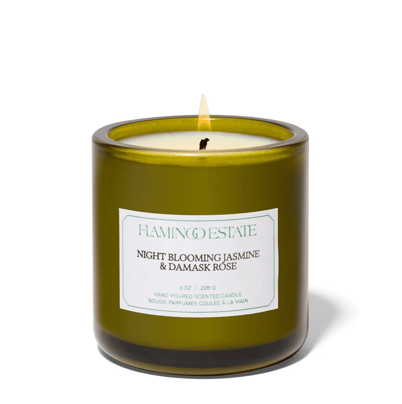 Night Blooming Jasmine & Damask Rose Candle | Flamingo Estate