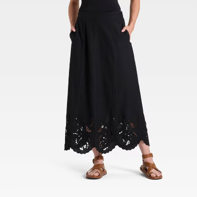 Women's Maxi Full Skirt - Universal Thread™ Black S | Target